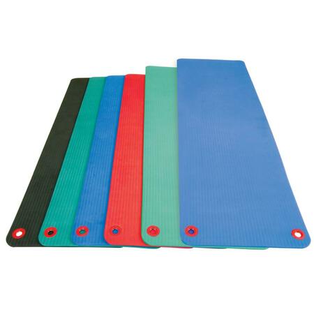 FITNESSFIRST 72 In. Elite Workout Mat With Eyelets - Blue FI3851